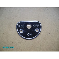 Fuel Tap Plate (On - Off -Res) [N-22:04A-Car-NE]